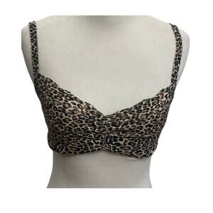 Victoria's Secret PINK Leopard Cheetah Print Lace Bralette Adjustable Strap Sz M
